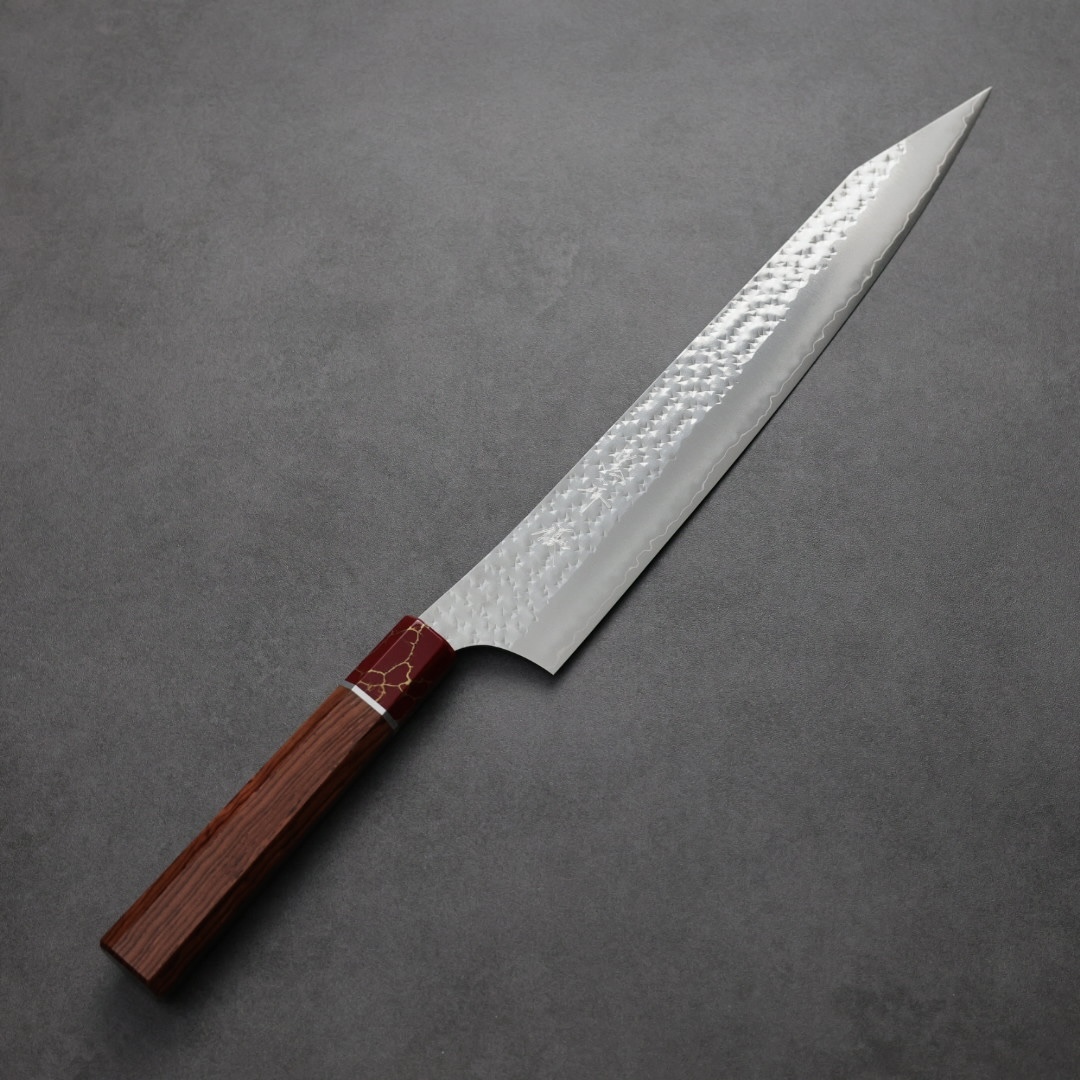 黑崎優 閃光 筋引 270mm SG2粉末HSS鋼 玫瑰木紅松石