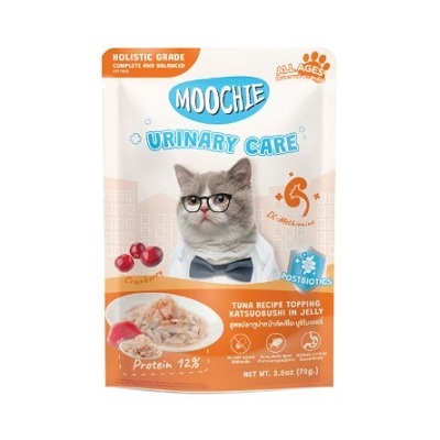 泰國MOOCHIE 貓Postbiotics 泌尿健康 吞拿魚+鰹魚節 70g【原盒12包】