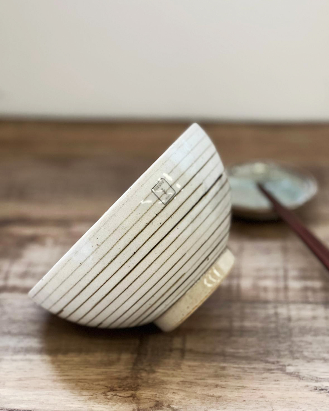 六魯 梅花皮大丼碗 茶色線｜Blut's