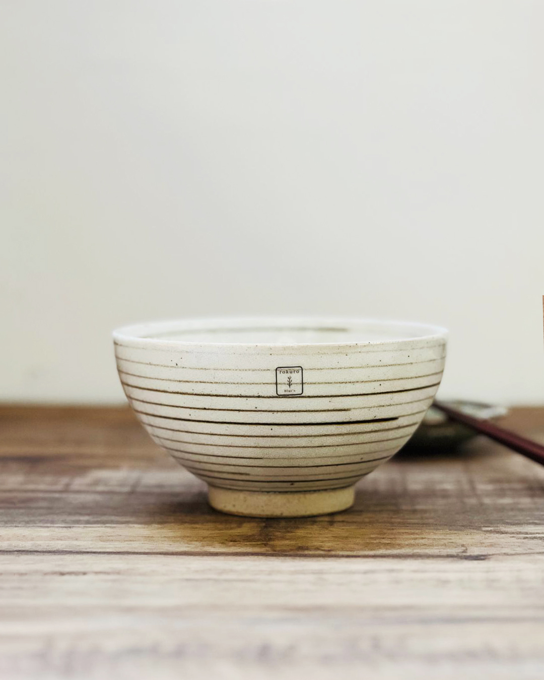 六魯 梅花皮大丼碗 茶色線｜Blut's