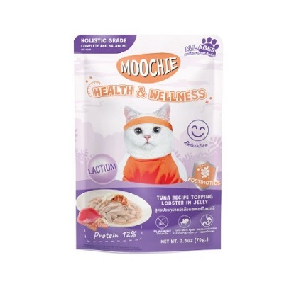 泰國MOOCHIE 貓Postbiotics 保健鎮靜 吞拿魚+龍蝦 70g【原盒12包】