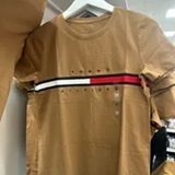 [S] TOMMY HILFIGER LADIES CLASSIC TEE EMBROIDERY LOGO,BROWN, 76J4877-210 (STH915)