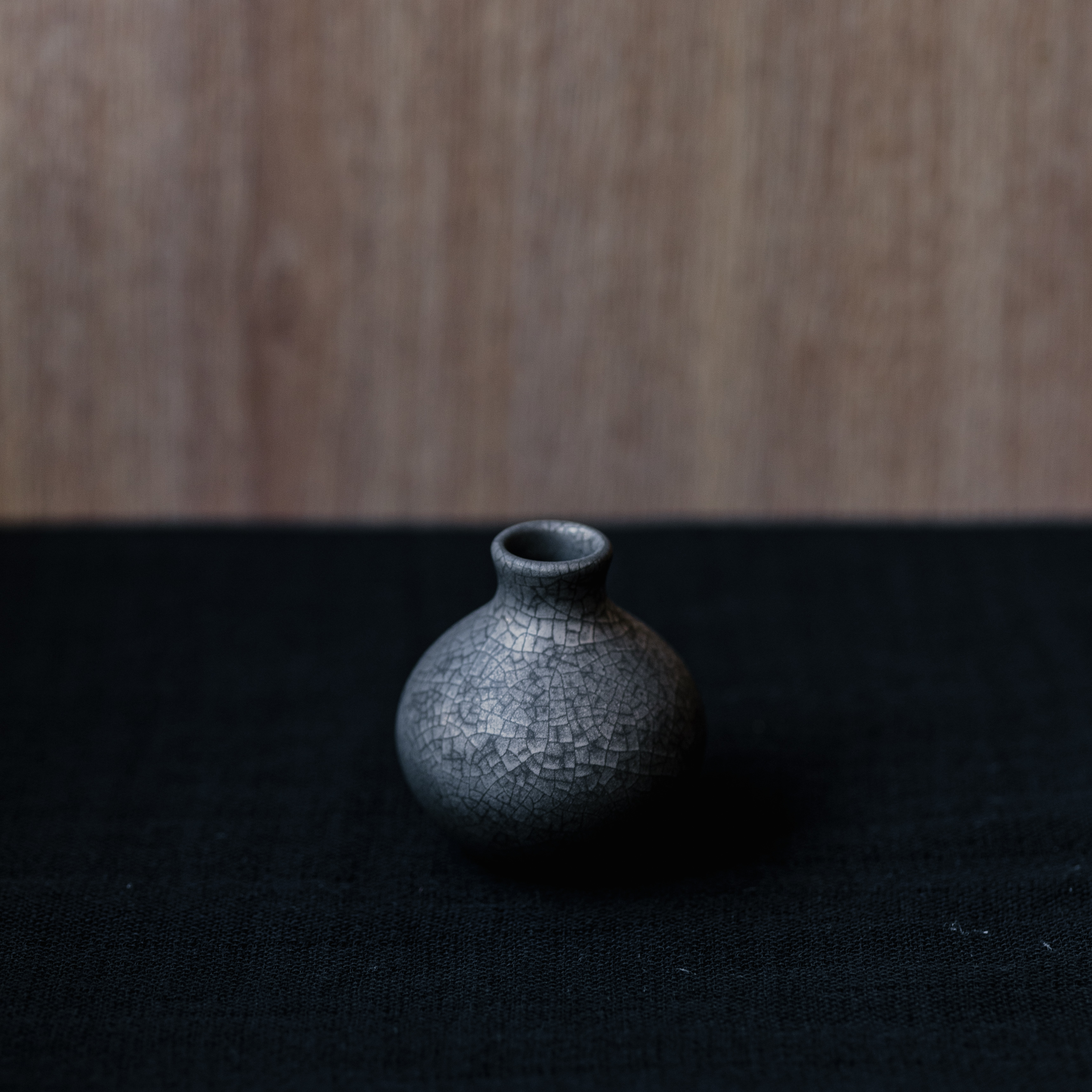萩燒 銀彩 小花樽|天龍窯