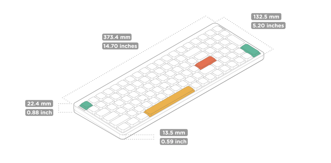 Nuphy Air96v2 無線機械式鍵盤 - 玄武岩黑
