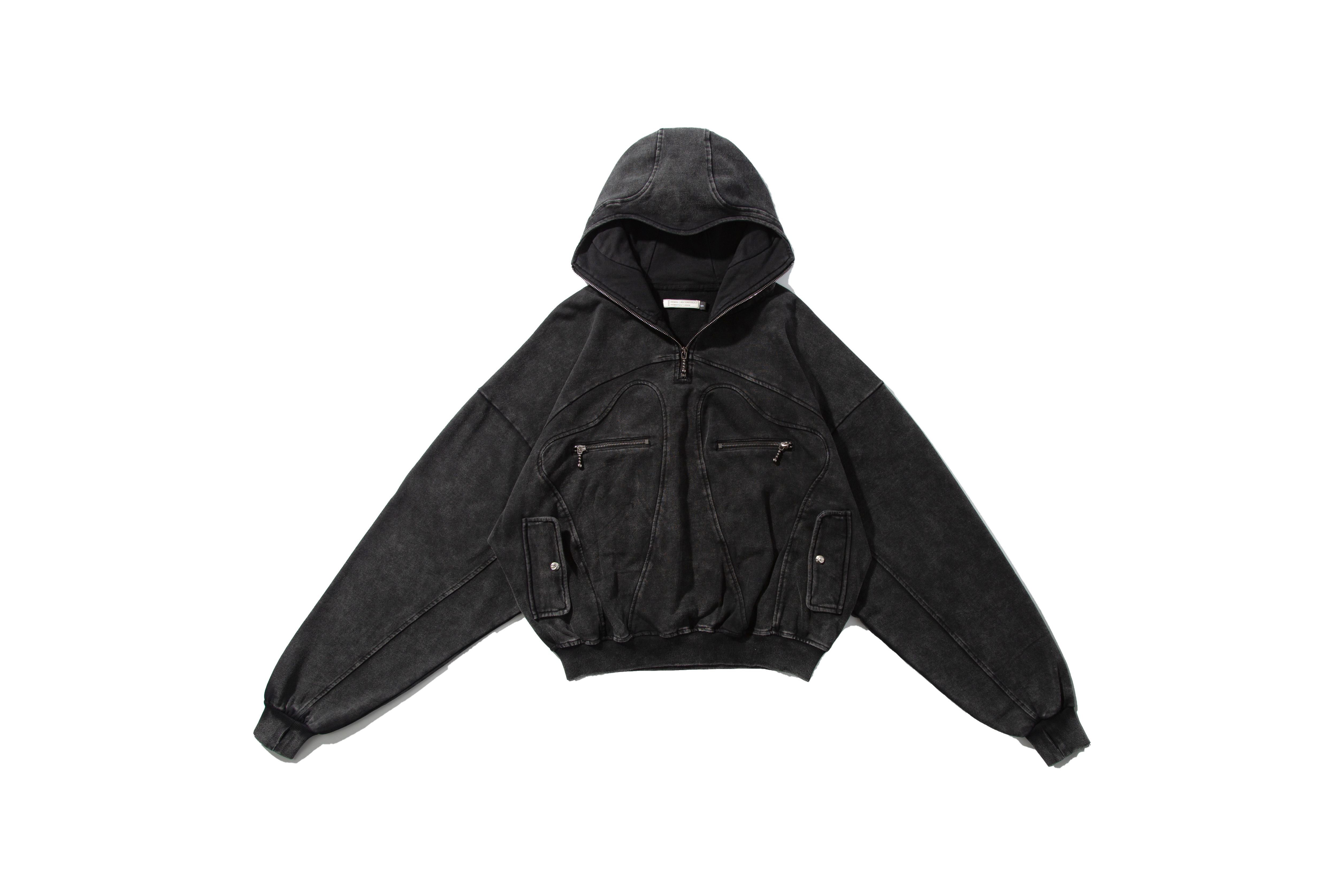 REMIX "Masked Zipper Hoodie" (Black)