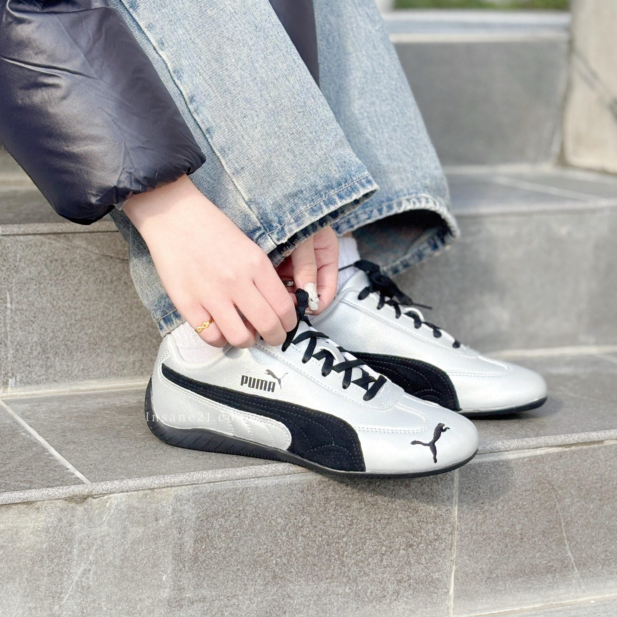 PUMA SPEEDCAT 銀黑 賽車鞋 休閒鞋 女鞋 403547-01