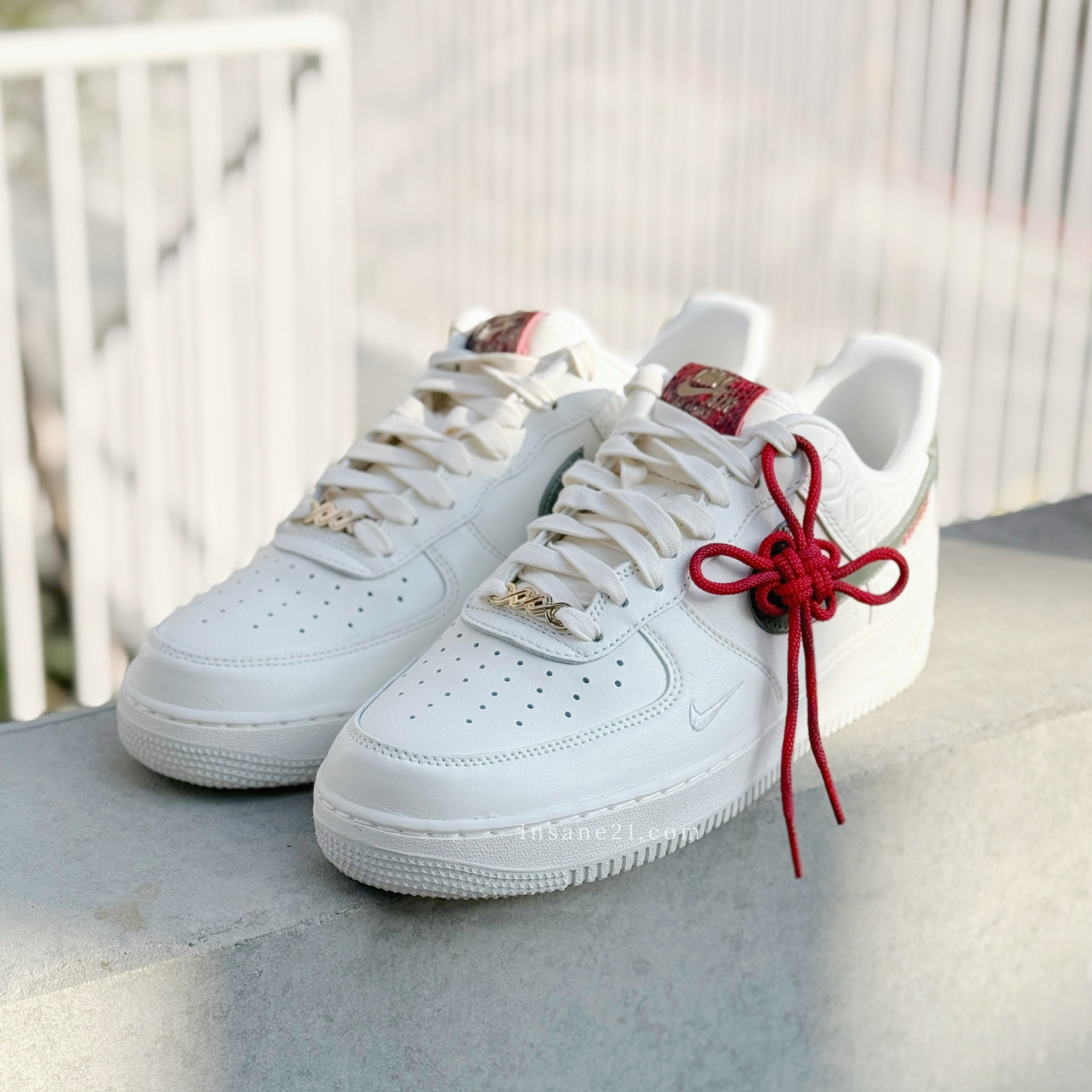 NIKE AIR FORCE 1 LOW 蛇年限定 白綠 蛇鱗 休閒鞋 男鞋 節慶 過年 HV5979-130