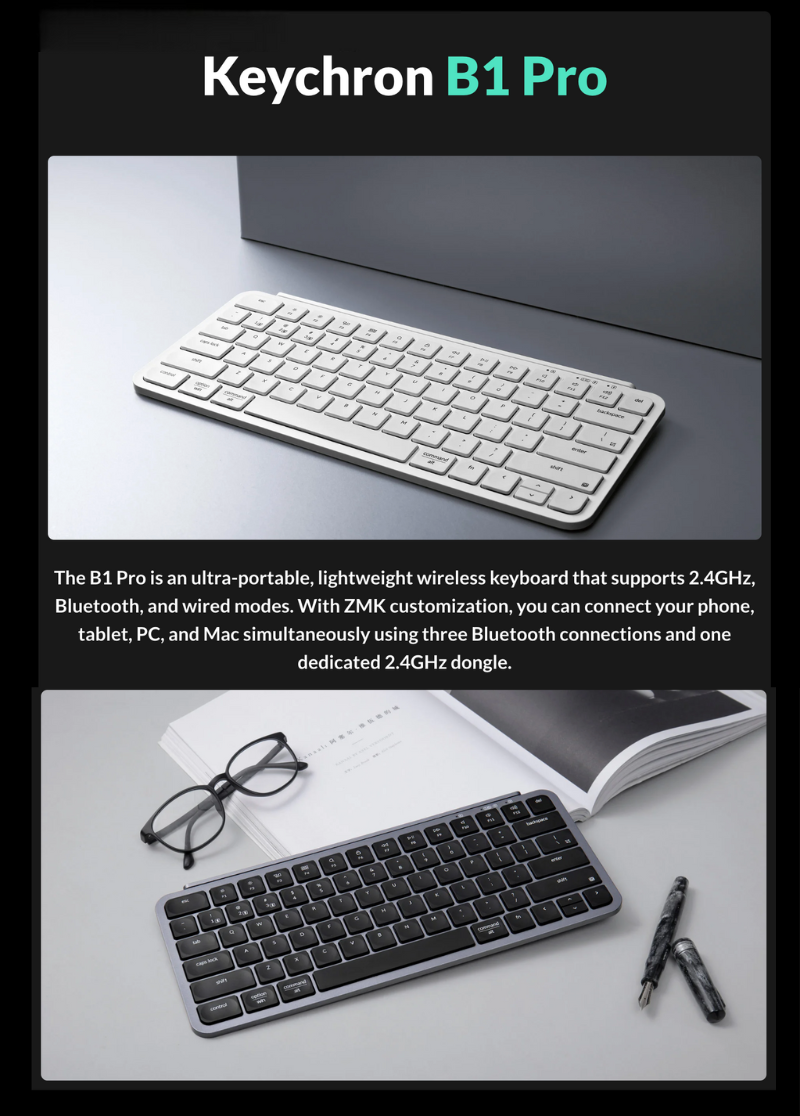 Keychron 鑰匙級B1 Pro Ultra-Slim無線鍵盤