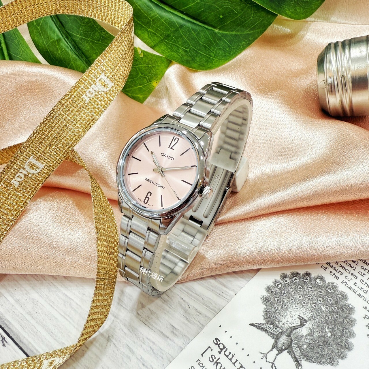 【CASIO 卡西歐】淡雅甜美系女錶LTP-V005D-4B 28.2mm 現代鐘錶