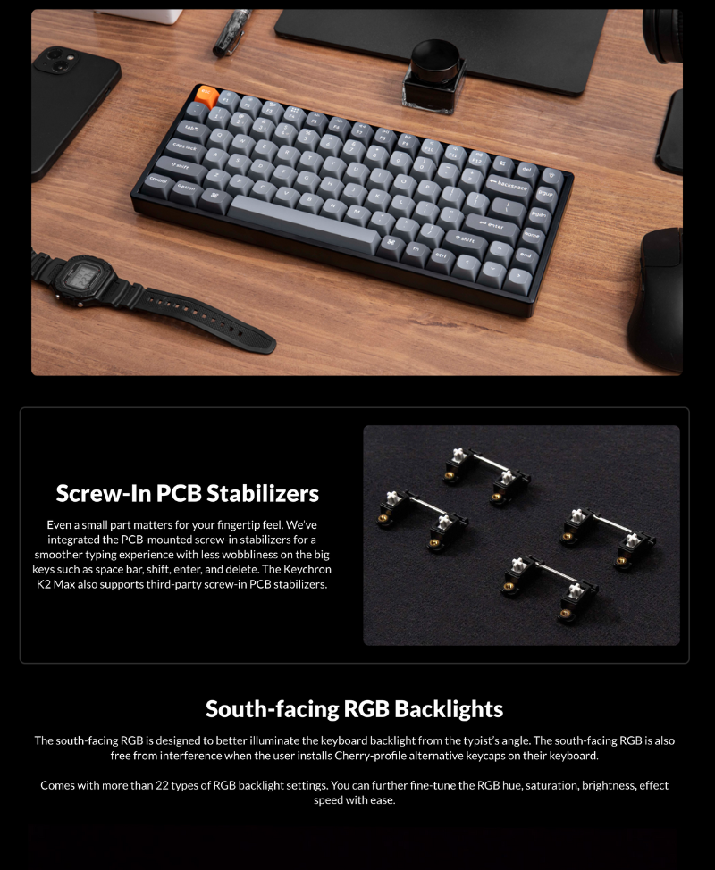 Keychron K2 Max QMK 無線機械鍵盤