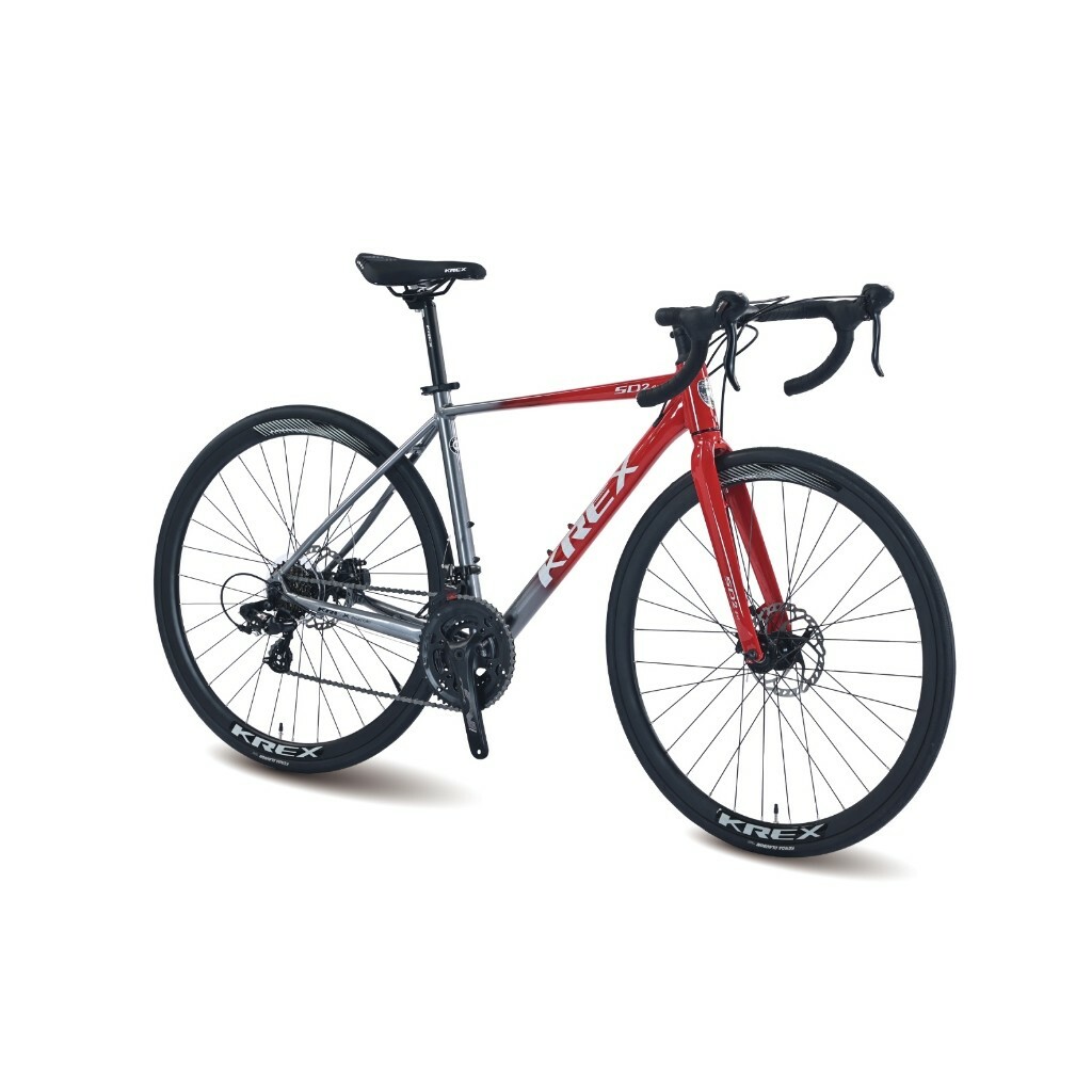 KREX SUPERME SD2 鋁合金車架 碟煞公路車 shimano 14段變速 紅/灰