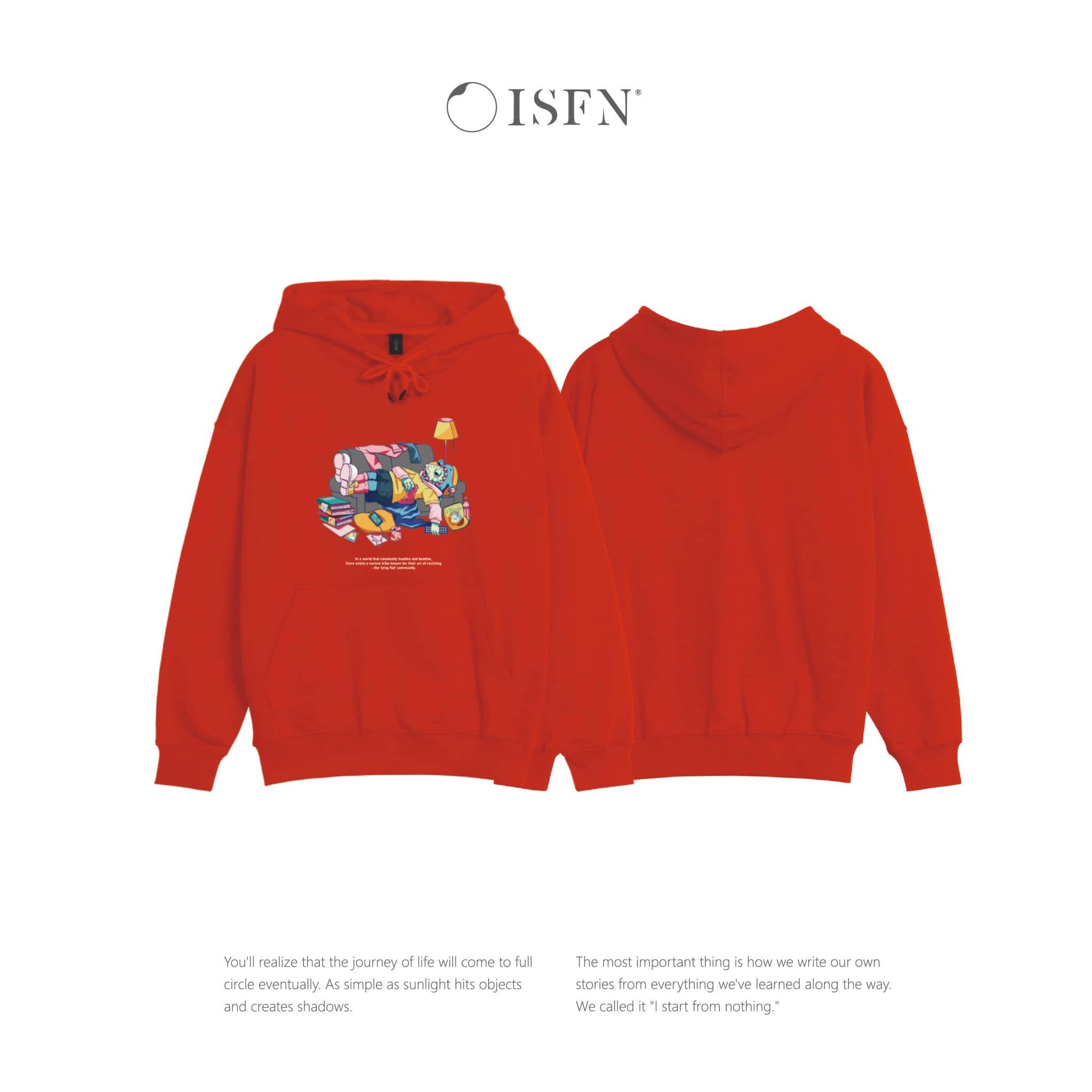 ISFN | Flat Lay Tribe Hoodie 躺平 | 2色