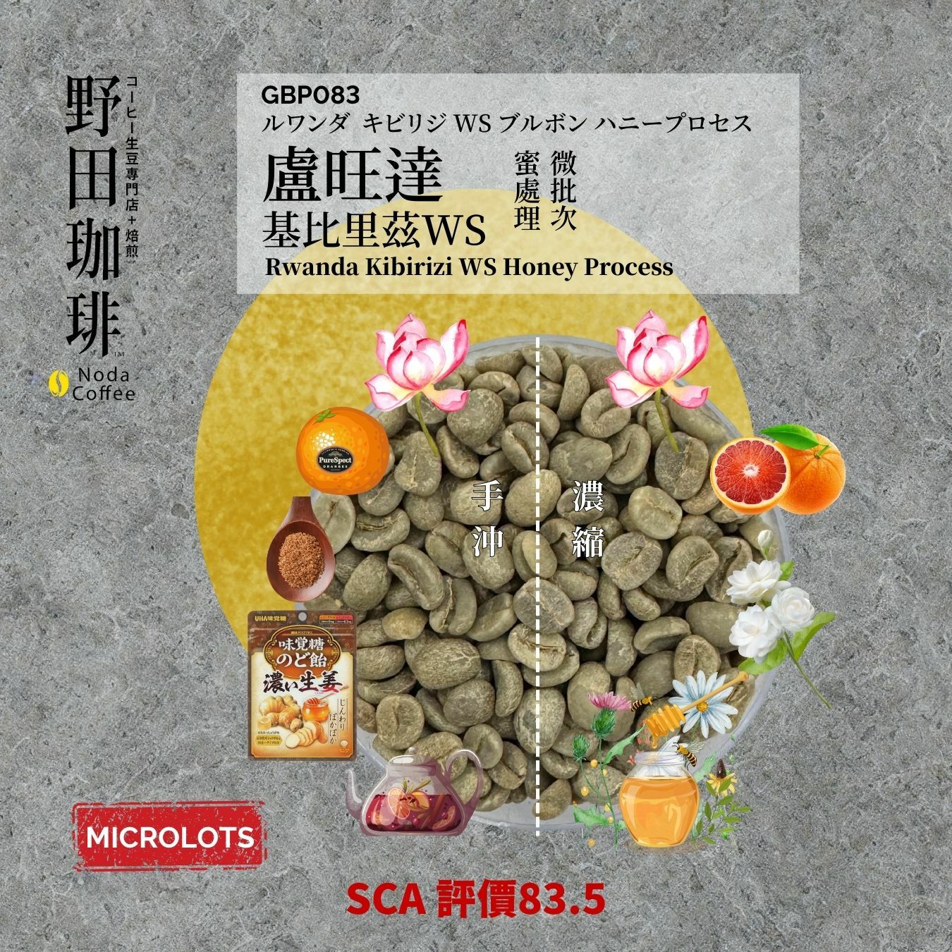 GBP083 盧旺達 基比里茲WS 蜜處理 微批次
