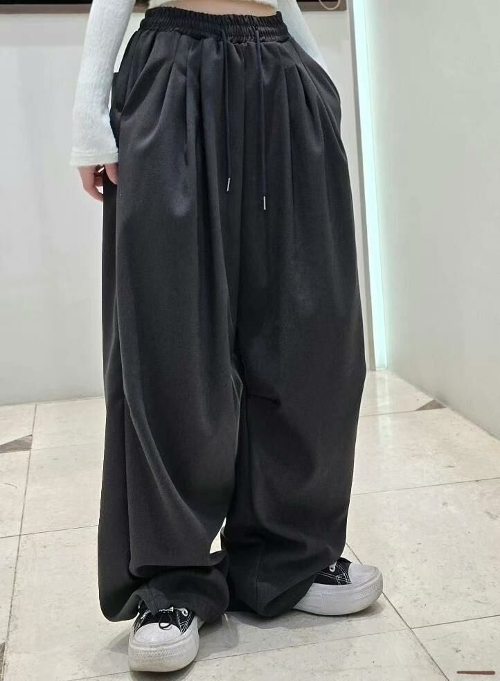 淨色可束腳鬆身褲 P3042