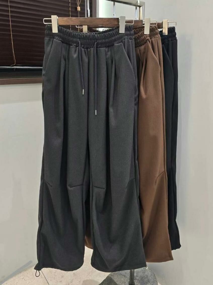 淨色可束腳鬆身褲 P3042