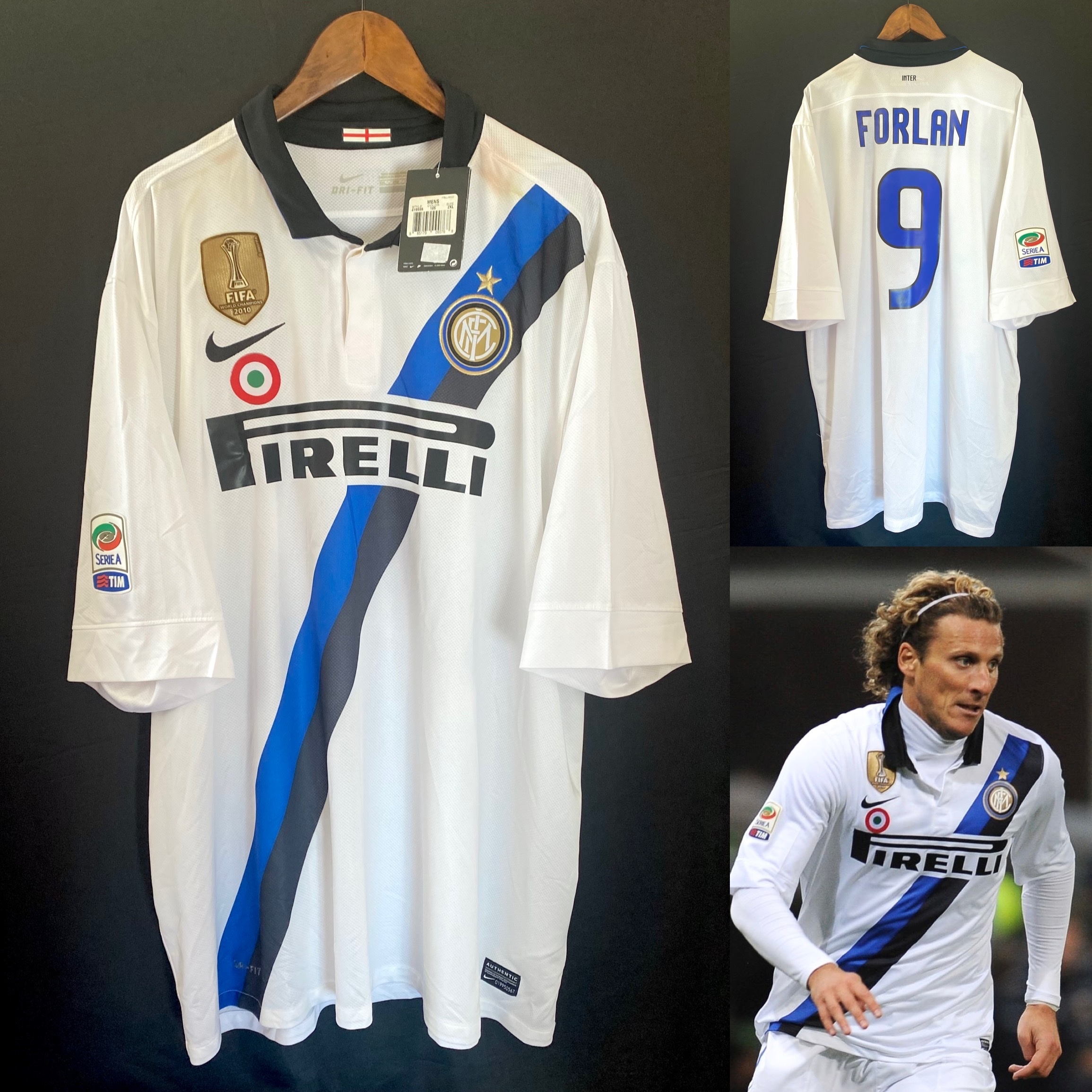 (BNWT) Inter Milan 2011-2013 Nike Away Shirt #9 FORLAN