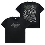 [S] ADLV BEAR FRIENDS DOODLE ARTWORK SHORT SLEEVE T-SHIRT,BLACK, ADLV24SS-SSABFD-BLK (SAV376)