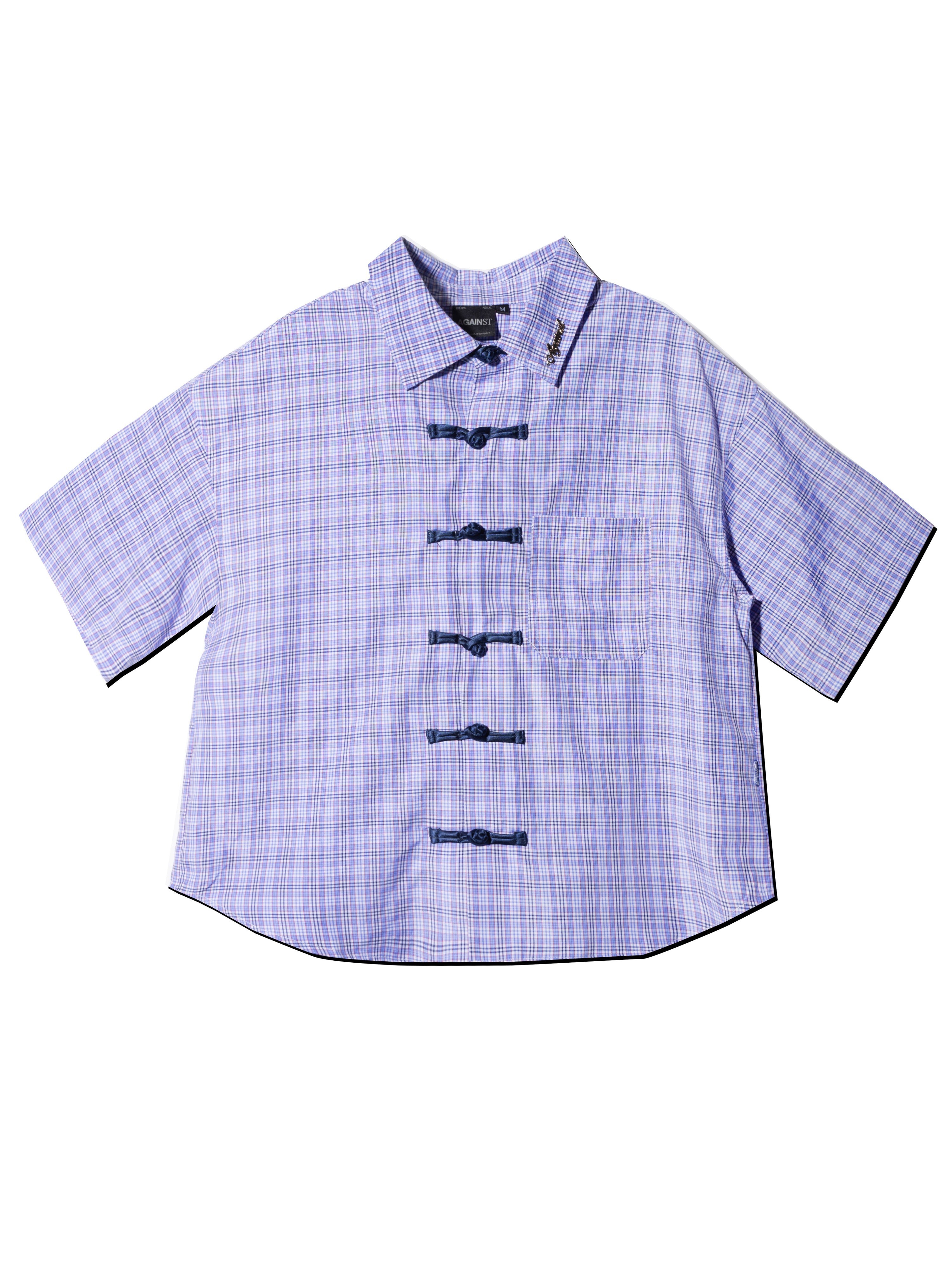 AGAINST Mandarin Button Shirt