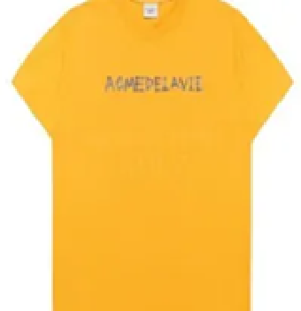 [S] ADLV TAPE TYPOGRAPHIC SHORT SLEEVE T-SHIRT,YELLOW, 24FW-TP-SS-AW-TGS-YLW (SAV383)