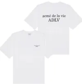 [S] ADLV BASIC SHORT SLEEVE T-SHIRT 2 R,WHITE, 24RP-TP-SS-LG-BSO-WHT (SAV387)