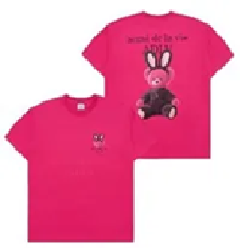 [S] ADLV RABBIT BEAR DOLL LOGO SHORT SLEEVE T-SHIRT,PINK, ADLV24SS-SSLRBR-PNK (SAV388)