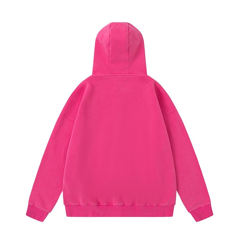 CAKE / Water Droplets Zip Hoodie - Washed Pink