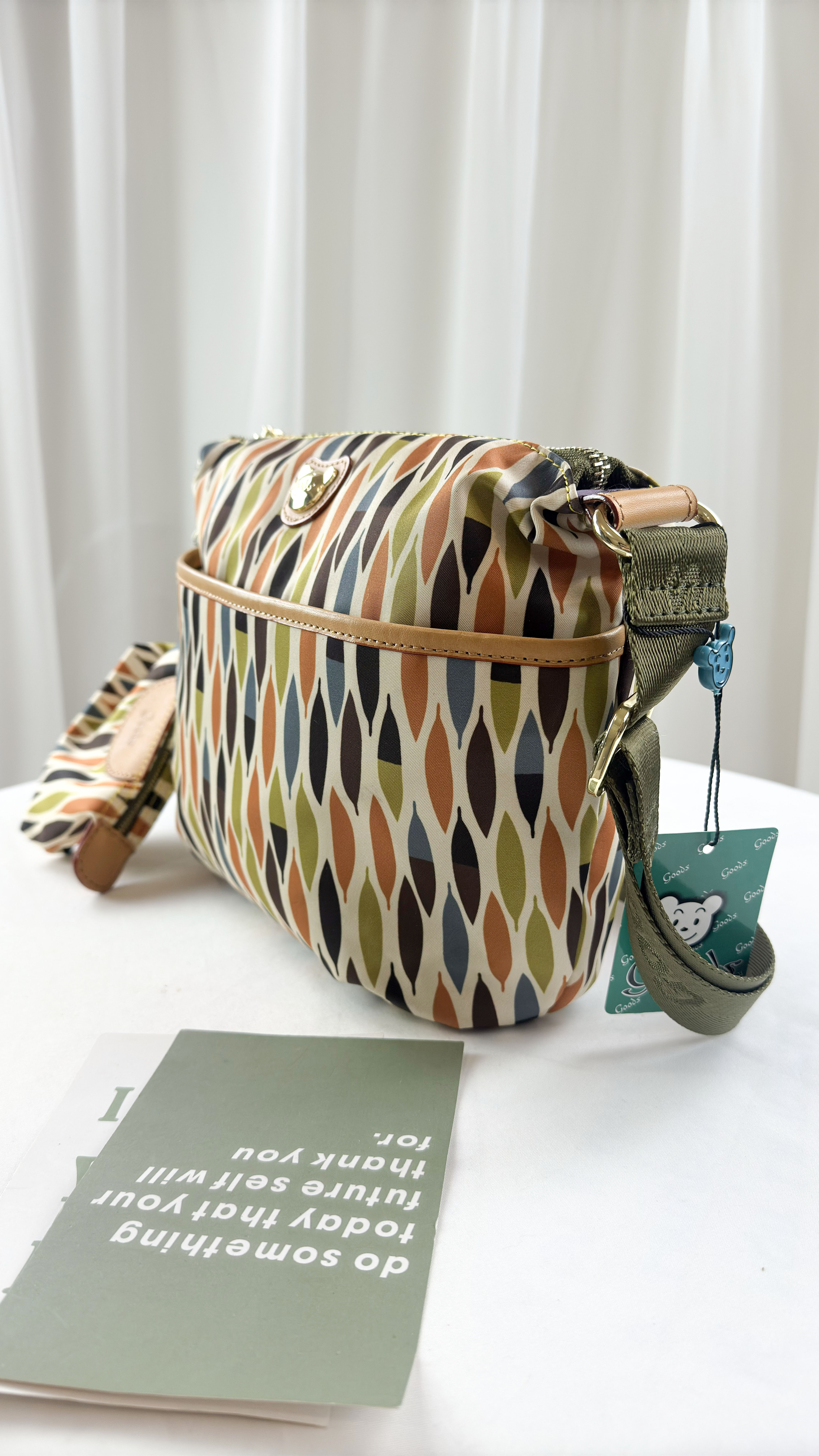 GOODS 小草拼色拼色側背包    #2802