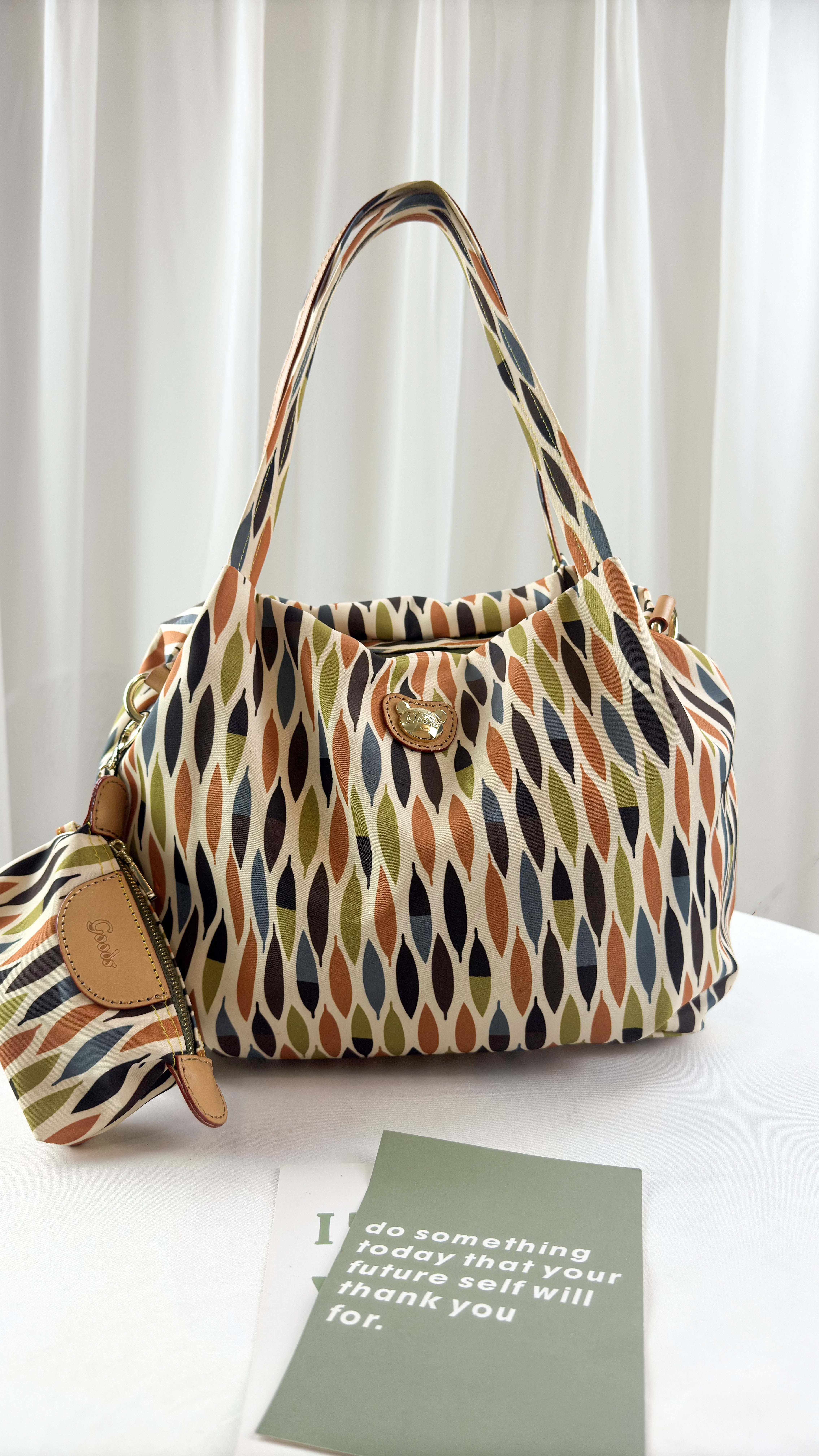 GOODS 小草拼色拼色防潑水手提包 / 側背包  #2849