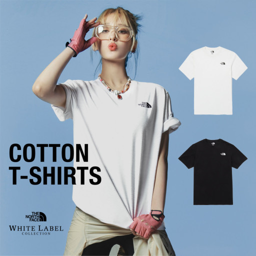 【限時特價】The North Face 小LOGO 素T COTTON 休閒 棉質 短袖 上衣 素面 素TEE 中性款 黑色 白色