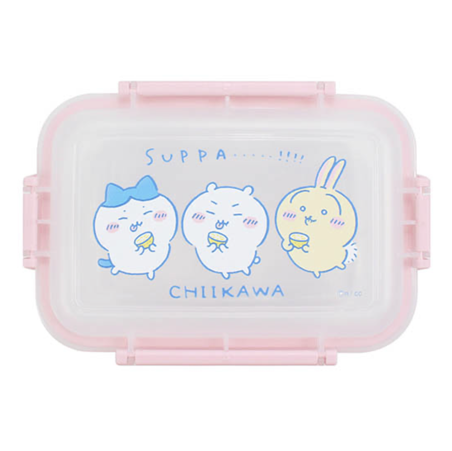 Chiikawa 吉伊卡哇 鮮扣長方保鮮盒900ml (粉紅色）