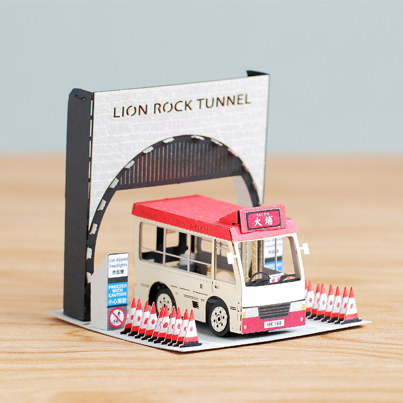 指藝 紅色小巴 - FingerART 紙藝模型