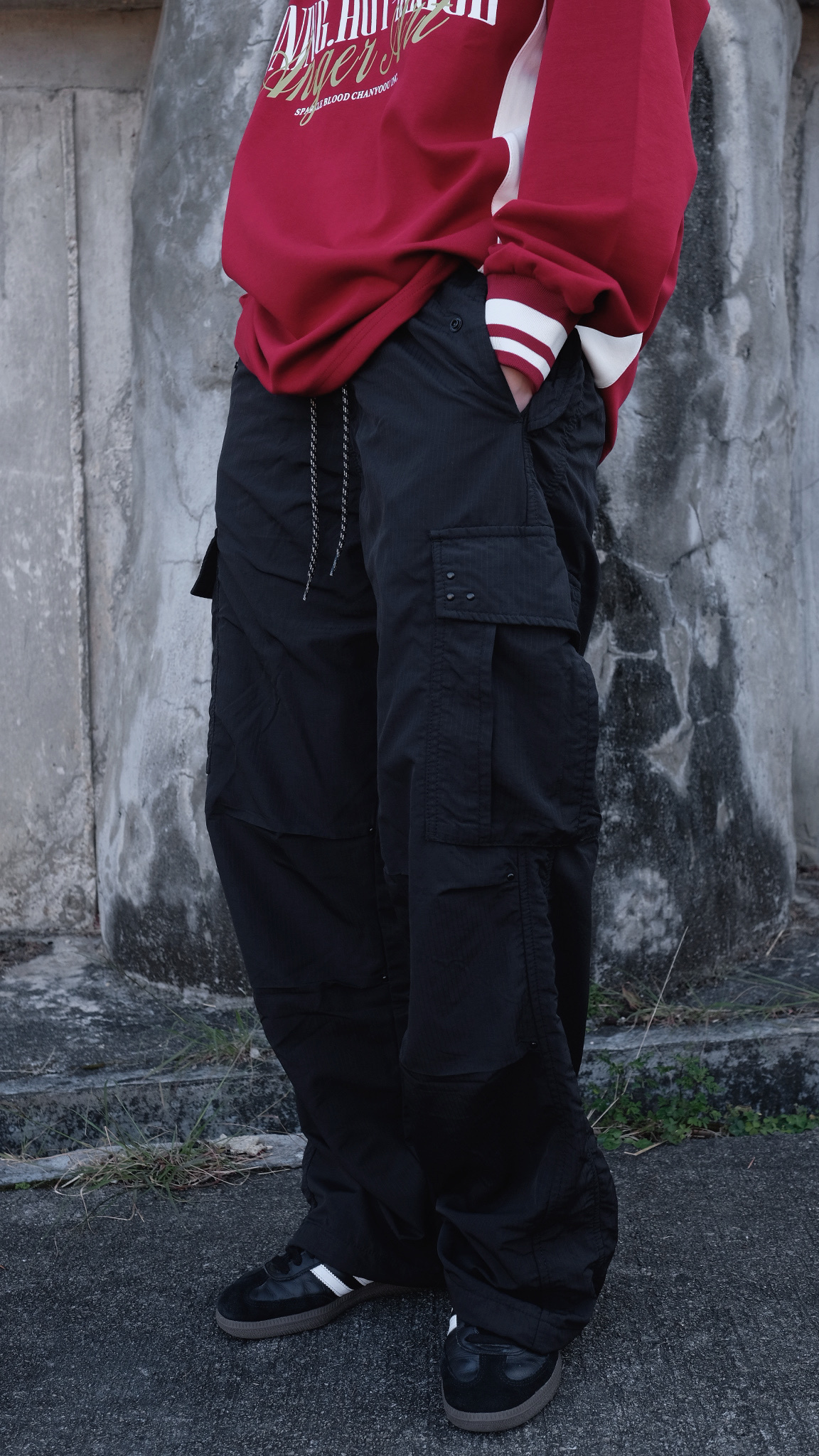 LPT0076 格仔布4摺袋機能褲