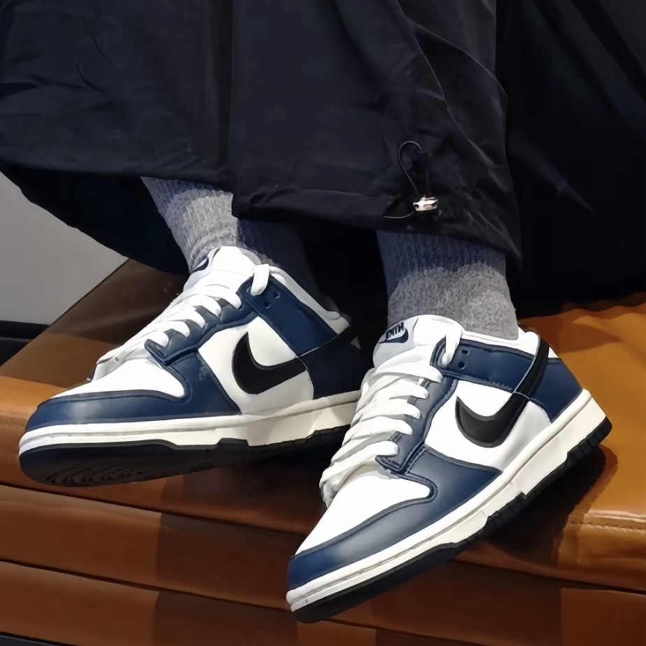 Nike Dunk Low Armory Navy 海軍藍白 黑勾 低筒休閒鞋