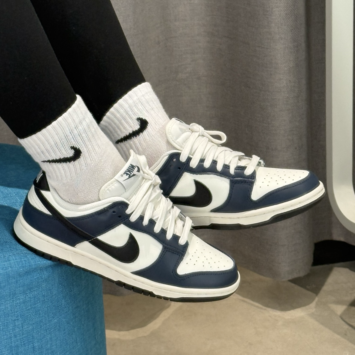 Nike Dunk Low Armory Navy 海軍藍白 黑勾 低筒休閒鞋