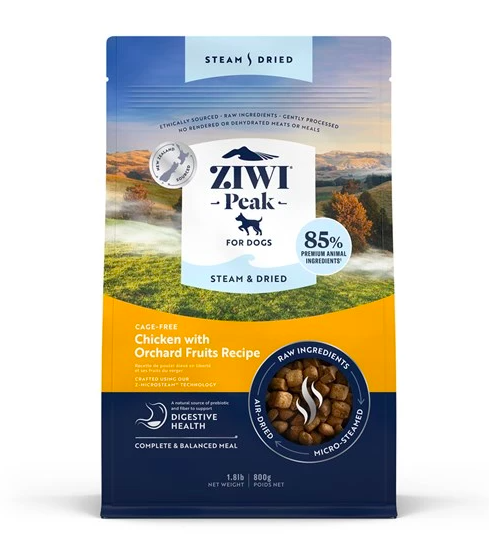 ZiwiPeak - 微蒸風乾狗糧放養雞配果園水果食譜 (800G/1.5KG/3.2KG)