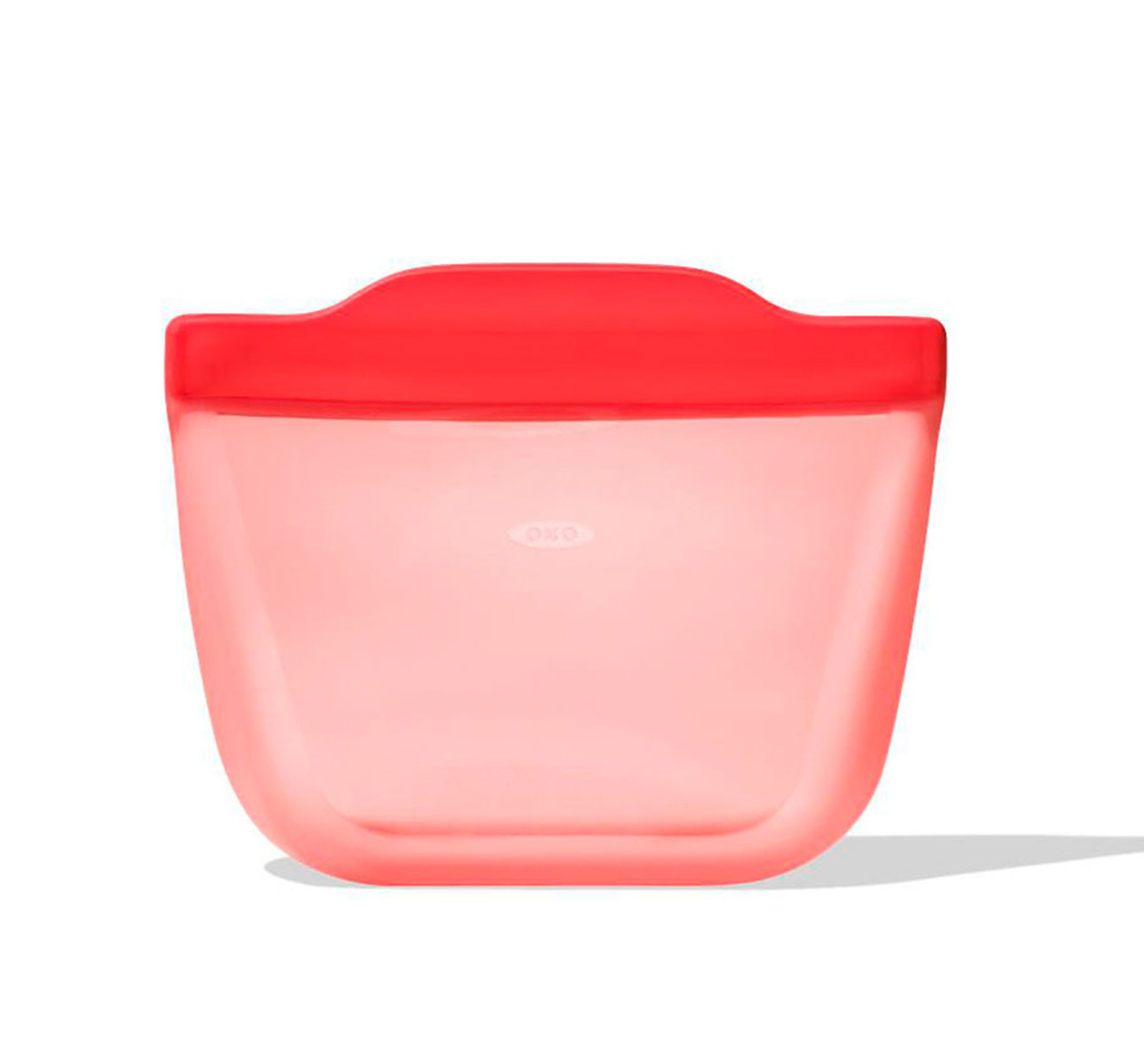 美國品牌OXO Good Grips 站立式可重用矽膠密封袋 (12 oz / 355ml ) -紅色 -11388200