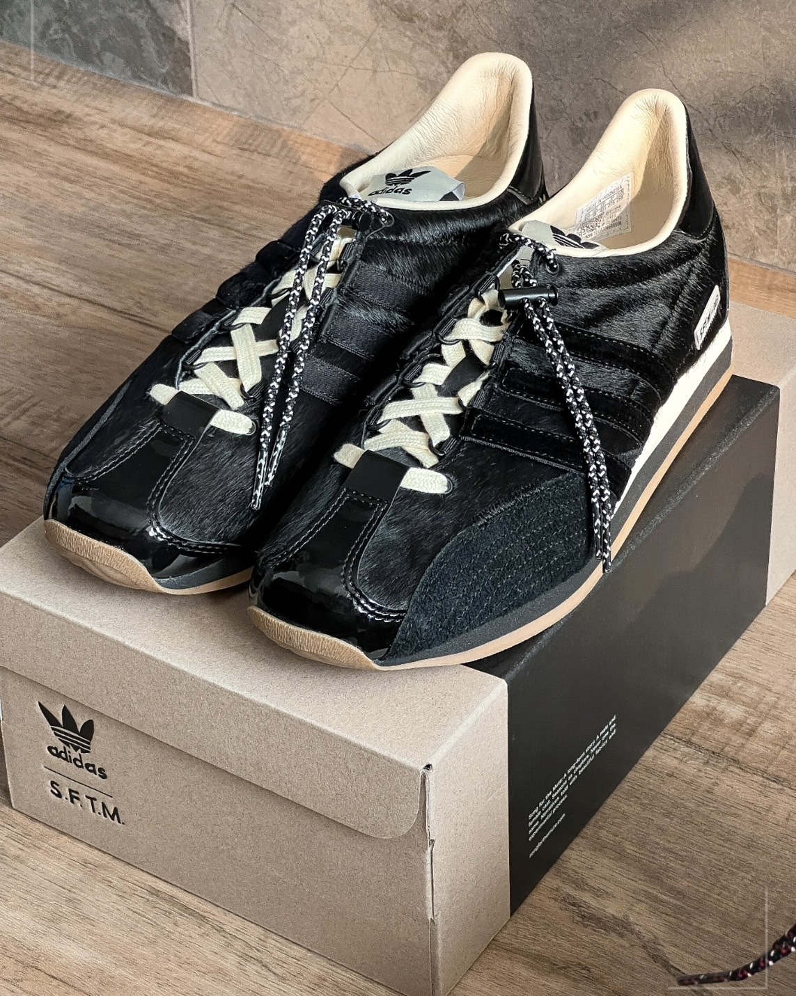 SONG FOR THE MUTE x adidas originals COUNTRY OG 舒適 防滑耐磨 低幫 生活休閒鞋 黑色 JH9010