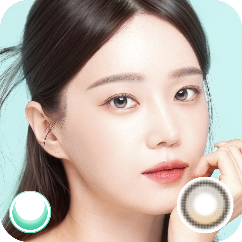 [月拋13.4mm] LENBLING 1 Month Pureble Ash Brown 彩妝隱形眼鏡｜每盒2片