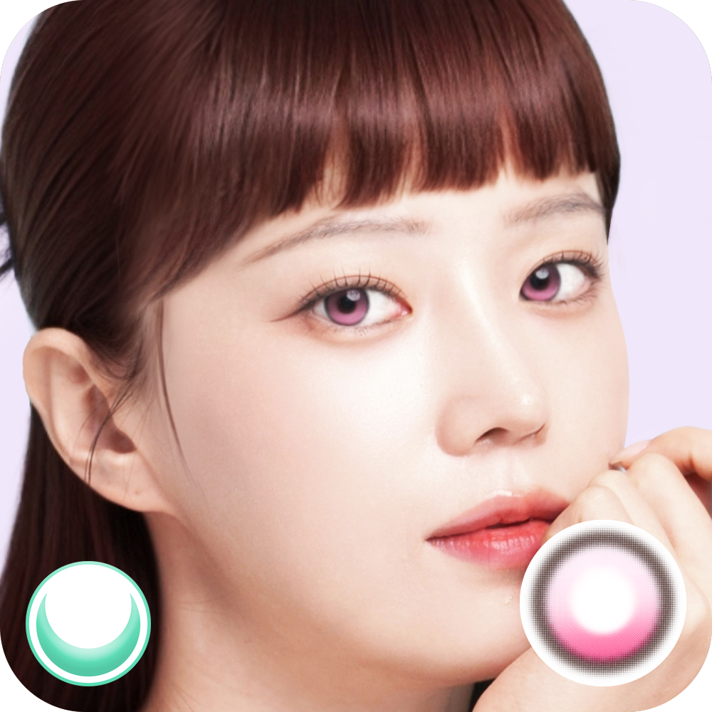 [月拋13.4mm] LENBLING 1 Month Pureble Hot Pink  彩妝隱形眼鏡｜每盒2片