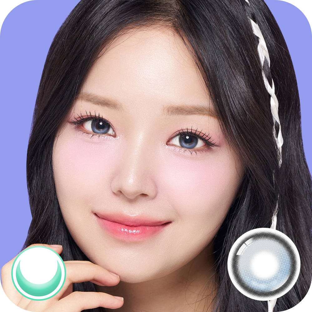 [月拋13.6mm] LENBLING 1 Month Crystal Tear Blue  彩妝隱形眼鏡｜每盒2片