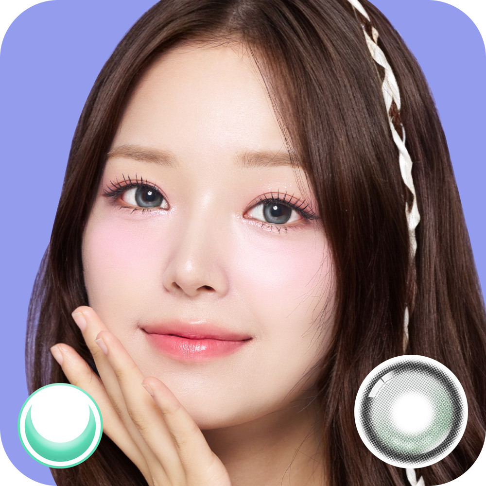 [月拋13.4mm] LENBLING 1 Month Crystal Tear Olive  彩妝隱形眼鏡｜每盒2片