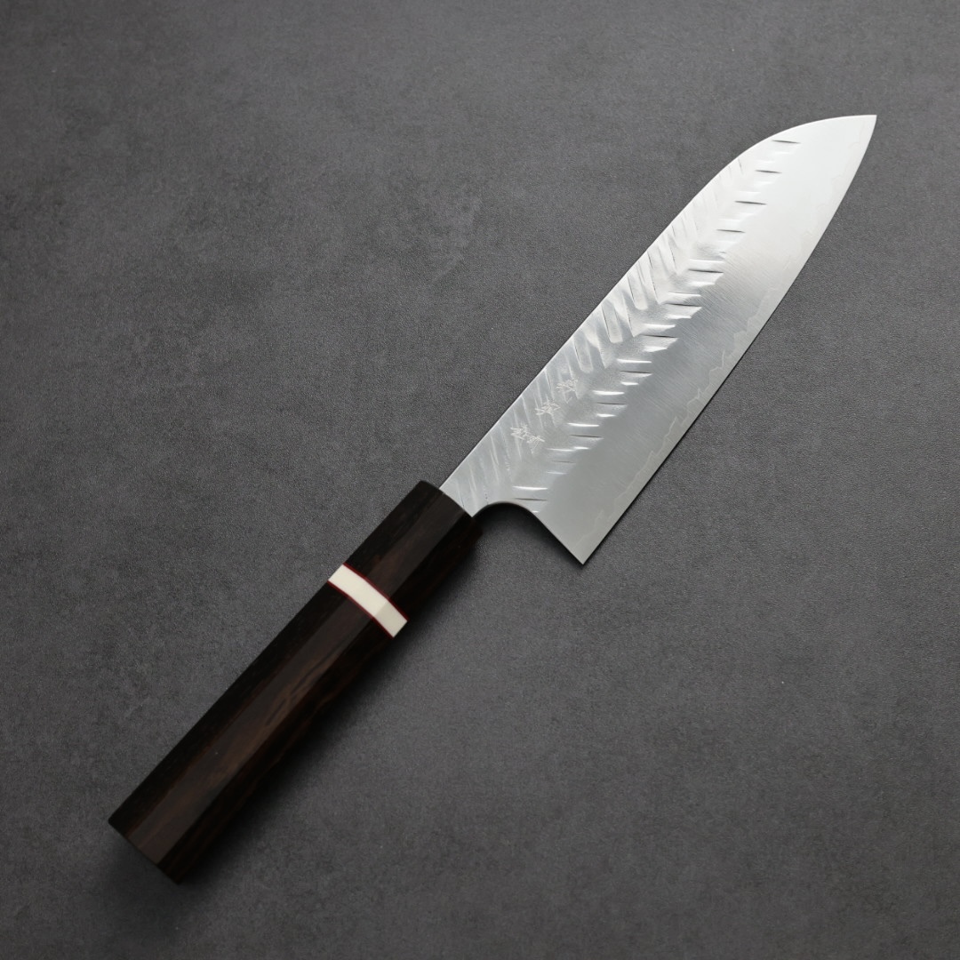 加藤義實 V鎚目 三德刀 170mm SG Strix 黑檀白環