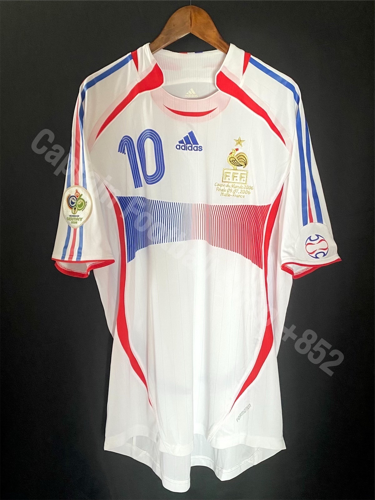 (Player Issue) France 2006 FIFA World Cup Adidas Away Player Issue Shirt #10 ZIDANE