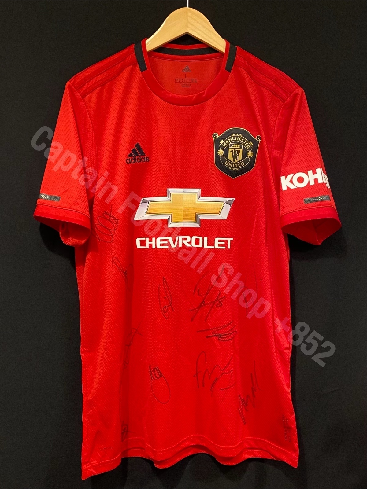 (官方親筆簽名) 曼聯 2019-2020 Adidas 主場親筆簽名球衣