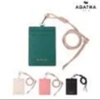[S] AGATHA A NECKLACE CARD HOLDER,PINK, AGT211-324-Pink (SAG595)