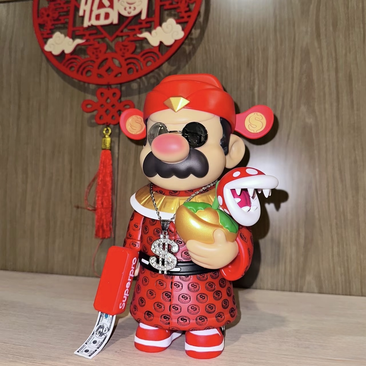 代購 超級瑪利歐 愚者樂園殺手 財神爺 公仔擺件 27CM /預購