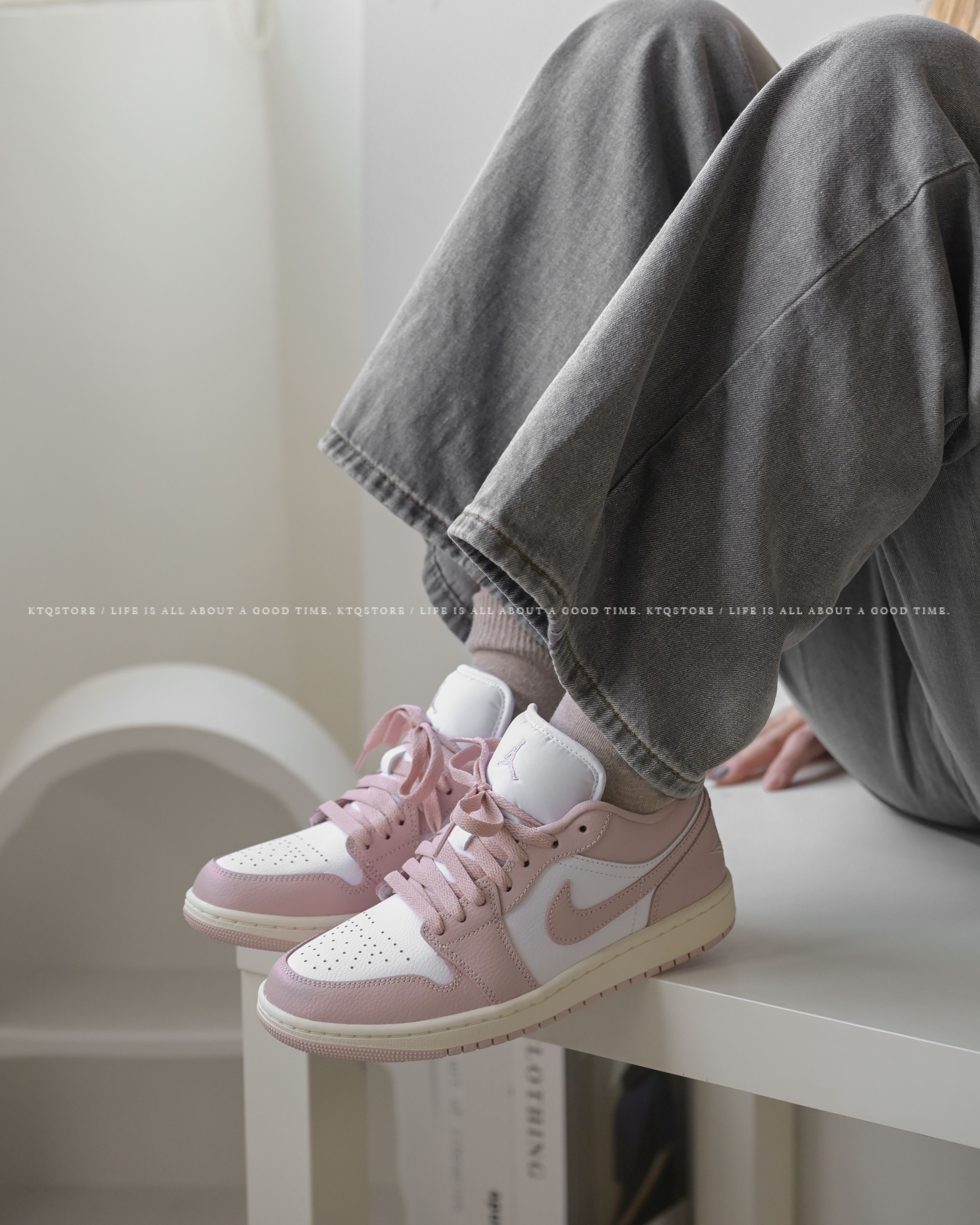 KTQ STORE ‧ AIR JORDAN LOW 1 乾燥粉 奶油底 女生 DC0774-162