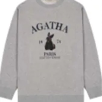 [S] AGATHA Scottish terrier Sweat Shirt, Melange Gray, AGT147-104-Melange Gray (SAG615)