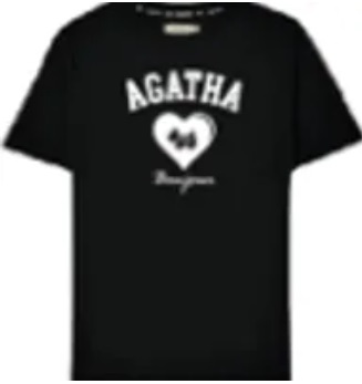 [S] AGATHA 24 NEW short sleeve 05, Black, AGT845-005-Black (SAG650)