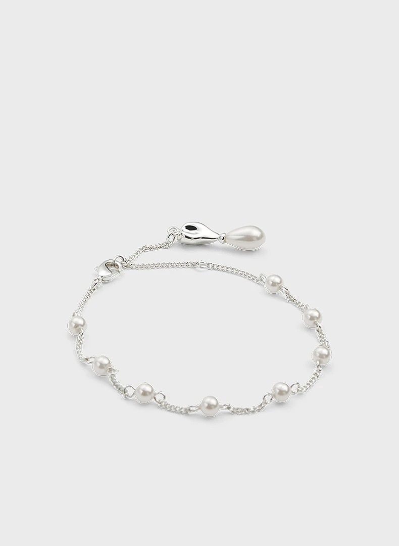 <台灣未發售>CHARLES ＆KEITH 小CK 春季配飾 SILVER 銀色 珍珠手鍊